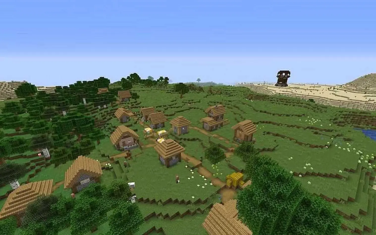 Minecraft Village Scene